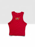 Red Women's Premium Crop Tank
