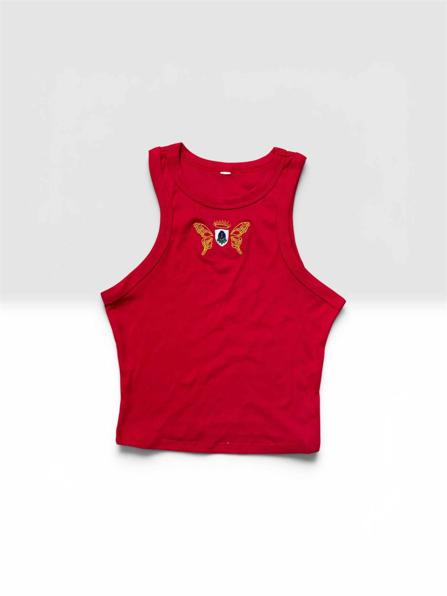 Red Women's Premium Crop Tank